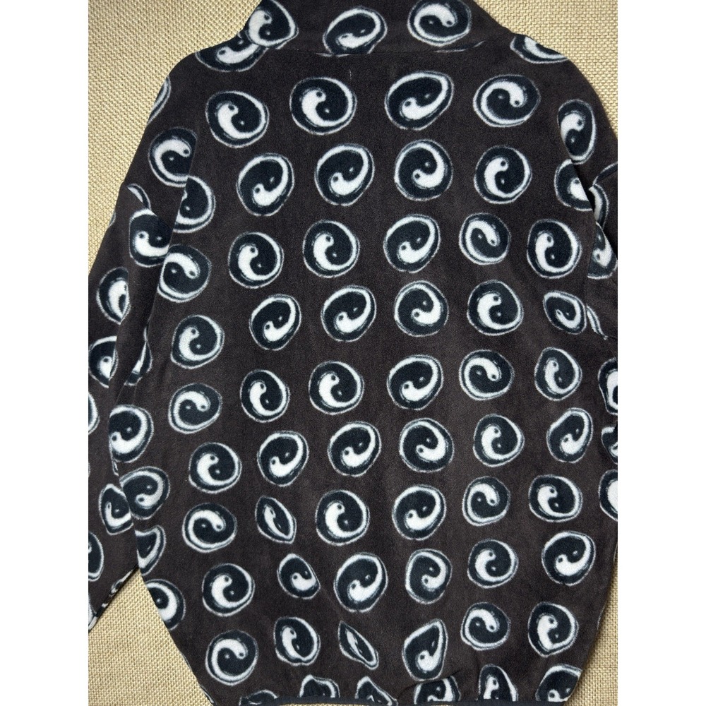 Yin Yang Sherpa Jacket Large Brown‎ Full Zip Earthy Fairy Boho Retro Grunge Boho - Picture 5 of 9